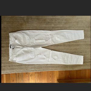 White Ripped Skinny Jeans - Size 9
